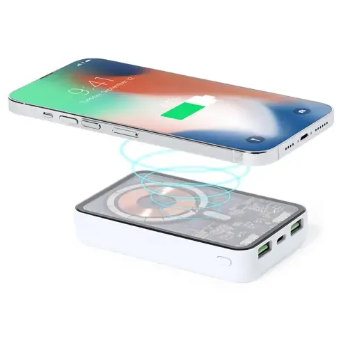 Batería auxiliar transparente inalámbrica magnética 5000 mAh ref 20251 - 04