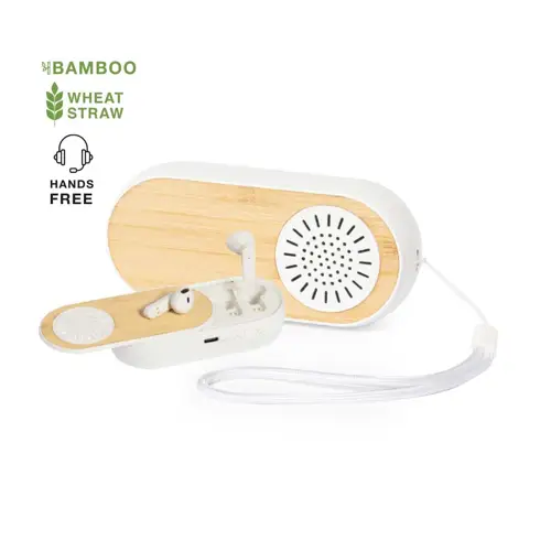 Auriculares Bluetooth de bambú con manos libres ref 20268