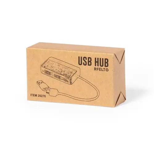 Puerto USB 2.0 en bambú y fieltro reciclado ref 20276 - 04