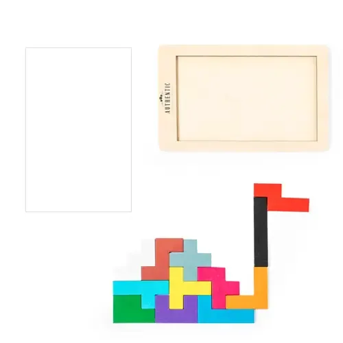 Juego de habilidad en madera con 12 piezas poligonales ref 20394 - S C