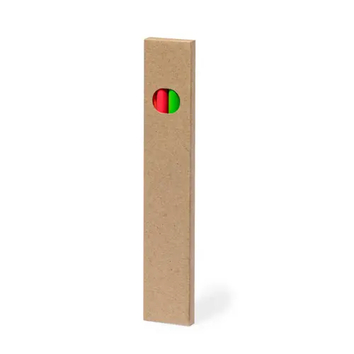 Set de 4 lápices de colores flúor en caja reciclada ref 20406