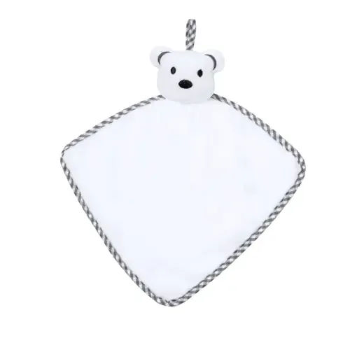 Doudou osito blanco diseño único y asa de transporte ref 20411 - Blanco