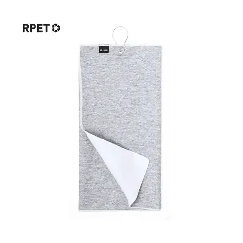 Toalla de golf RPET absorbente con mosquetón ref 20427 - 00
