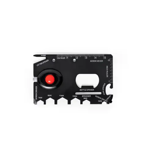 Multiherramienta tarjeta 16 funciones acero inox ref 20487 - Negro