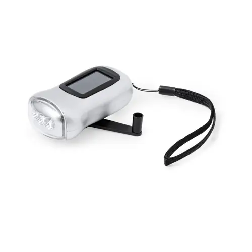 Linterna solar de mano con carga manual y solar ref 20490