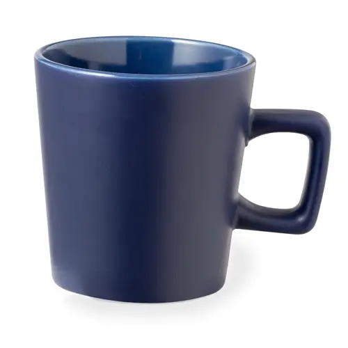 Taza de cerámica con asa cuadrada y diseño elegante ref 20517