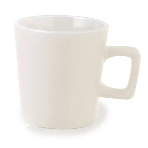 Taza de cerámica con asa cuadrada y diseño elegante ref 20517