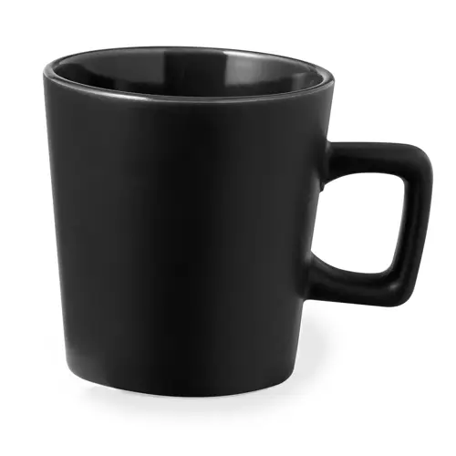 Taza de cerámica con asa cuadrada y diseño elegante ref 20517