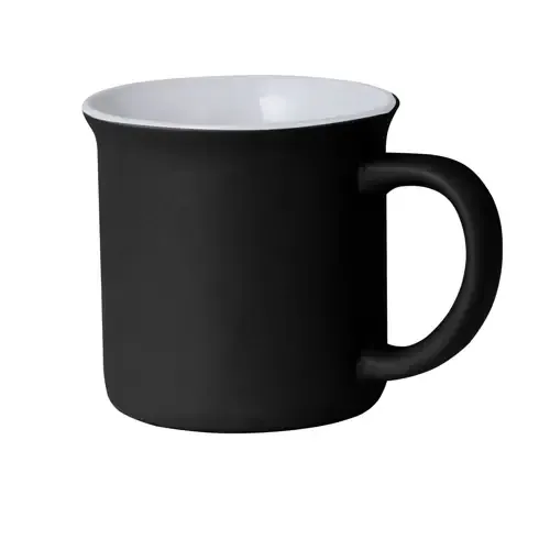 Taza de cerámica vintage con interior blanco ref 20519 - Negro