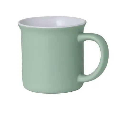 Taza de cerámica vintage con interior blanco ref 20519 - Verde
