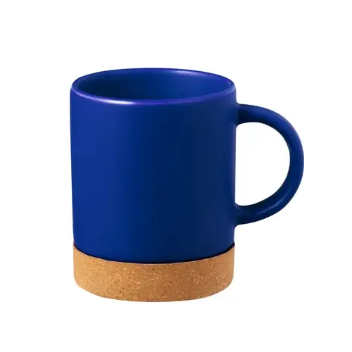 Taza de cerámica con diseño en corcho ecológico ref 20520 - Marino