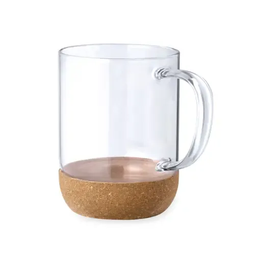 Taza de cristal de borosilicato con diseño ecológico ref 20524 - 01