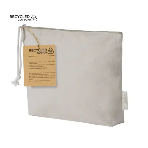 Neceser de algodón reciclado con cierre de cremallera ref 20528