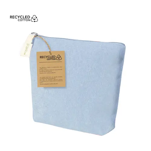 Estuche de algodón reciclado con cierre de cremallera ref 20529