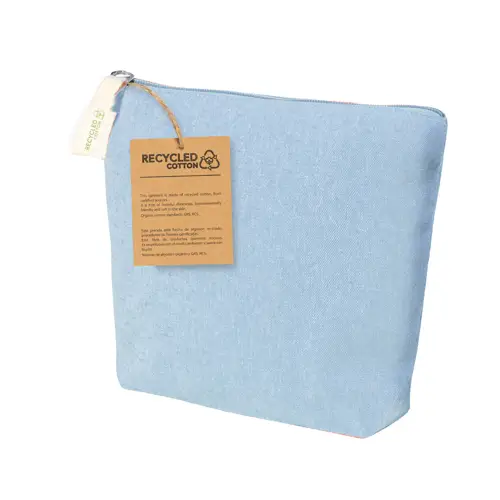 Estuche de algodón reciclado con cierre de cremallera ref 20529