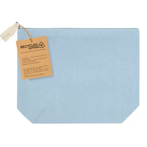 Estuche de algodón reciclado con cierre de cremallera ref 20529