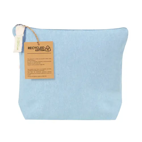 Estuche de algodón reciclado con cierre de cremallera ref 20529