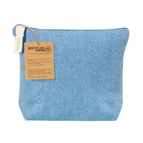 Estuche de algodón reciclado con cierre de cremallera ref 20529