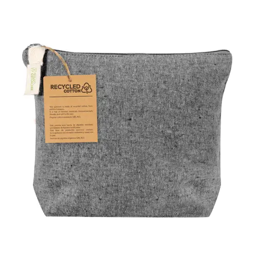 Estuche de algodón reciclado con cierre de cremallera ref 20529