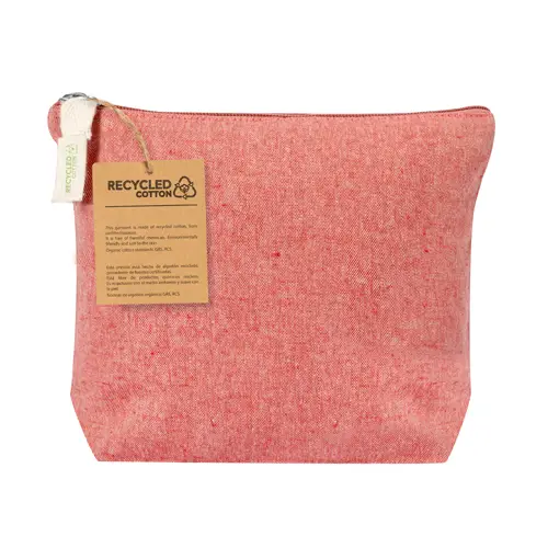 Estuche de algodón reciclado con cierre de cremallera ref 20529