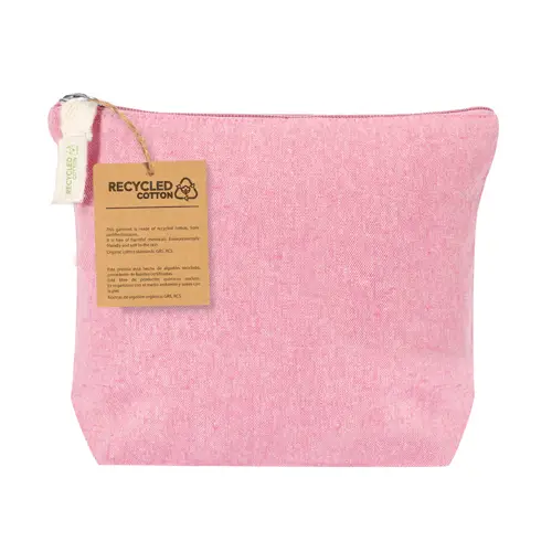 Estuche de algodón reciclado con cierre de cremallera ref 20529