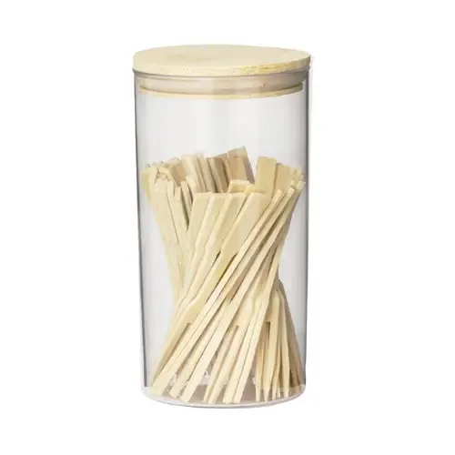Set de palillos de bambú ecológicos en tarro elegante ref 20585 - 03