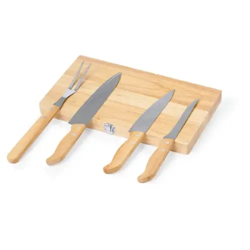 Set de cuchillos de madera y acero inox en estuche ref 20593