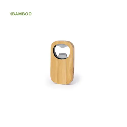 Abridor de botellas magnético de bambú ref 20594