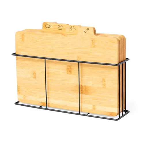 Conjunto de tablas de corte en bambú con dibujos ref 20596