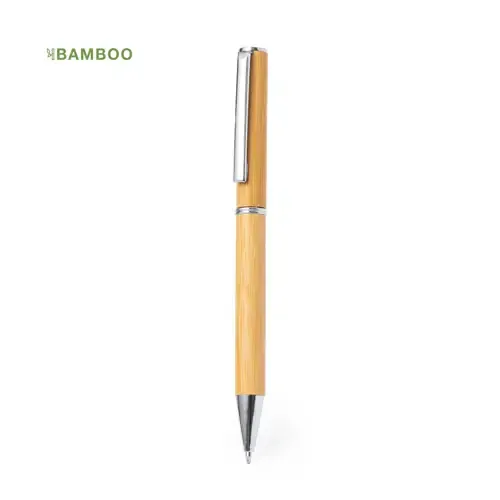 Bolígrafo de bambú ecológico con mecanismo giratorio ref 20643 - 00