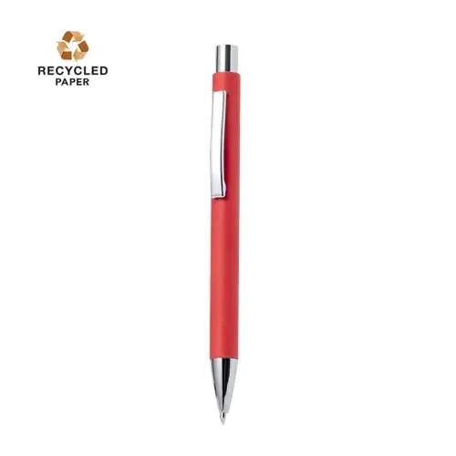 Bolígrafo ecológico de mecanismo pulsador en papel reciclado ref 20647 - 00