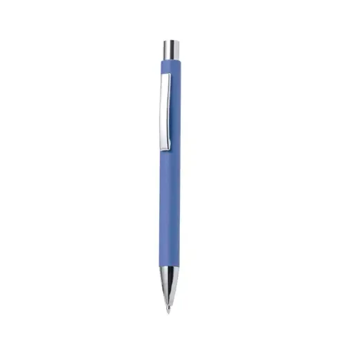 Bolígrafo ecológico de mecanismo pulsador en papel reciclado ref 20647 - Azul