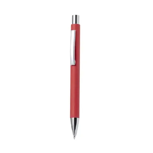 Bolígrafo ecológico de mecanismo pulsador en papel reciclado ref 20647 - Rojo