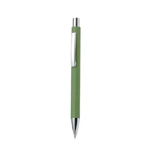 Bolígrafo ecológico de mecanismo pulsador en papel reciclado ref 20647 - Verde