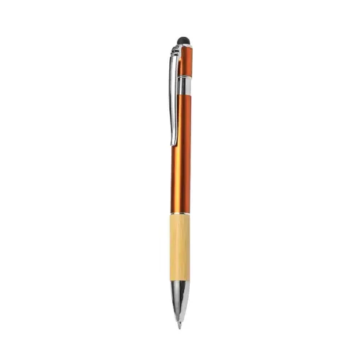 Bolígrafo puntero de bambú y aluminio ecológico ref 20655 - Naranja