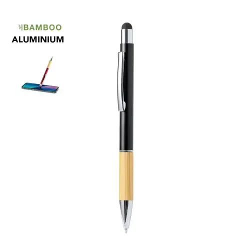 Bolígrafo puntero de bambú y aluminio ecológico ref 20656 - 00