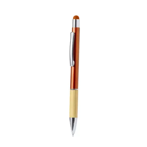 Bolígrafo puntero de bambú y aluminio ecológico ref 20656 - Naranja