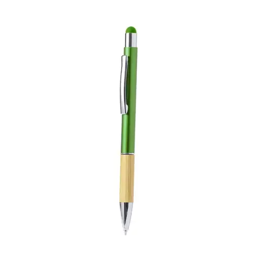 Bolígrafo puntero de bambú y aluminio ecológico ref 20656 - Verde