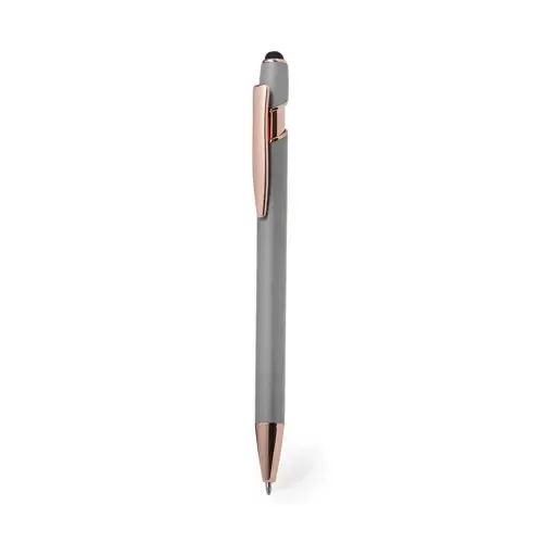 Bolígrafo puntero de aluminio con mecanismo pulsador ref 20658 - Gris
