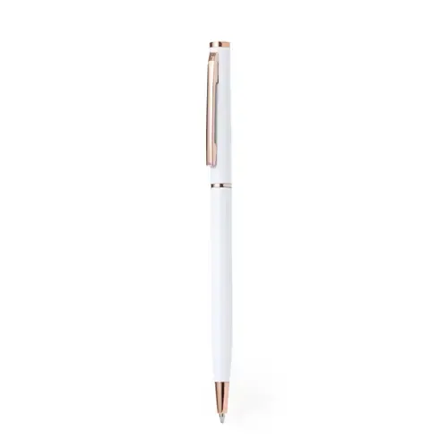 Bolígrafo de aluminio con mecanismo giratorio ref 20660 - Blanco