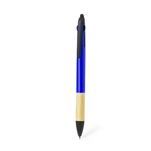 Bolígrafo Puntero de Bambú con Tinta en 3 Colores ref 20676 - Azul