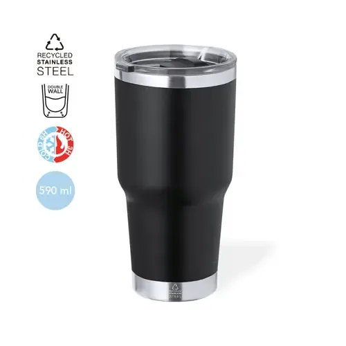 Vaso térmico de acero inox reciclado con dosificador ref 20704 - 00
