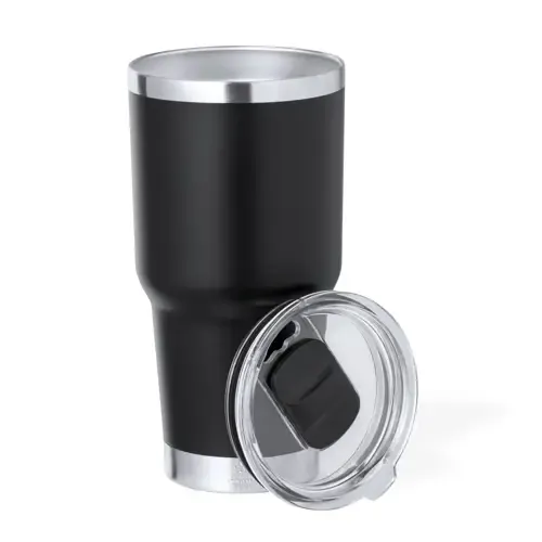 Vaso térmico de acero inox reciclado con dosificador ref 20704 - 01
