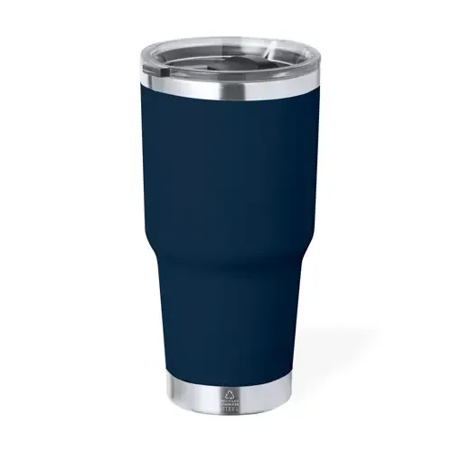 Vaso térmico de acero inox reciclado con dosificador ref 20704 - Marino