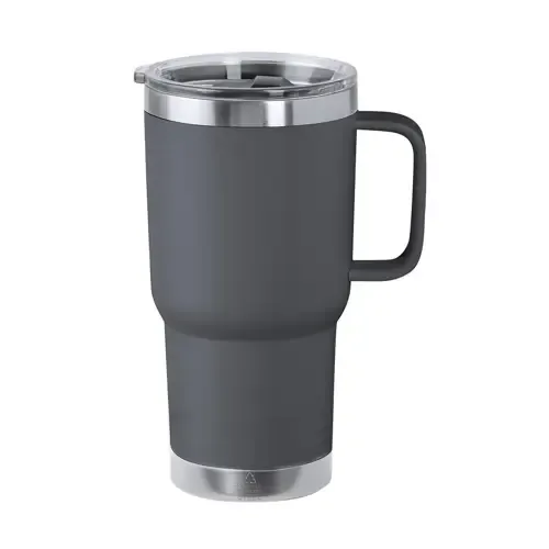 Taza térmica de acero reciclado con tapa a presión ref 20705 - Gris