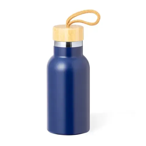 Bidón térmico de acero inox con tapón de bambú ref 20711 - 01