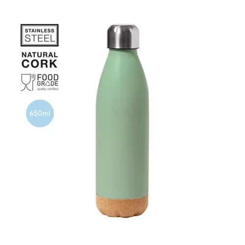 Bidón de 650 ml libre de BPA con tapón de acero inox ref 20728 - 00