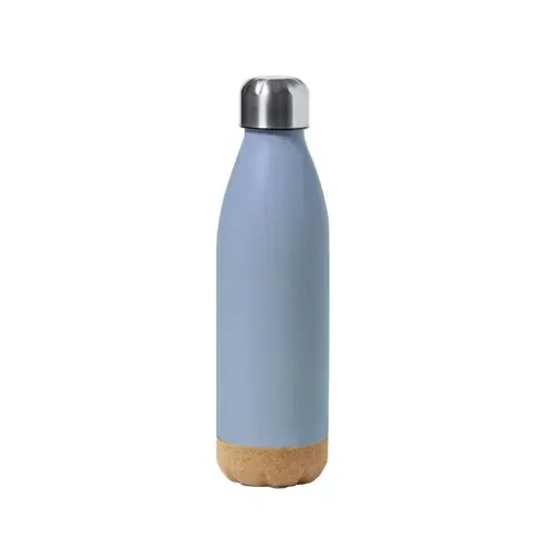 Bidón de 650 ml libre de BPA con tapón de acero inox ref 20728 - Azul