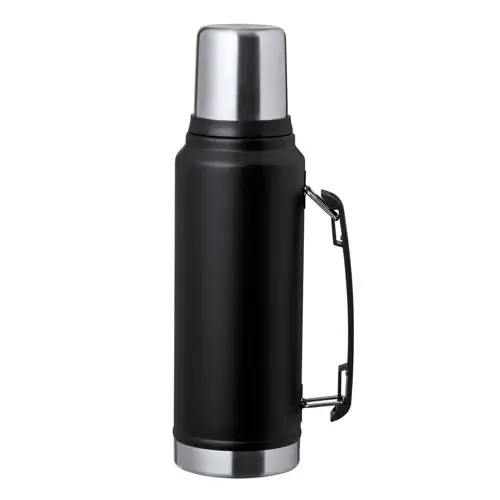 Termo de acero inox 1L con tapón vaso y asa ref 20730