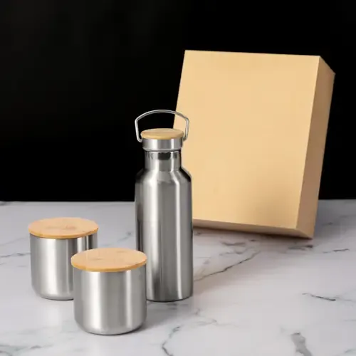 Set Térmico de Acero Inox con Bidón y Vasos ref 20732 - 06